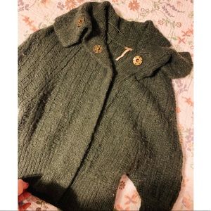 Free People Forest green knit cardigan